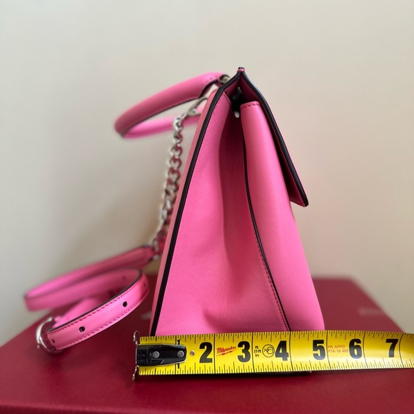Salvatore Ferragamo Pink Trifoglio Women Crossbody Top handle Handbag NEW - Picture 7 of 9
